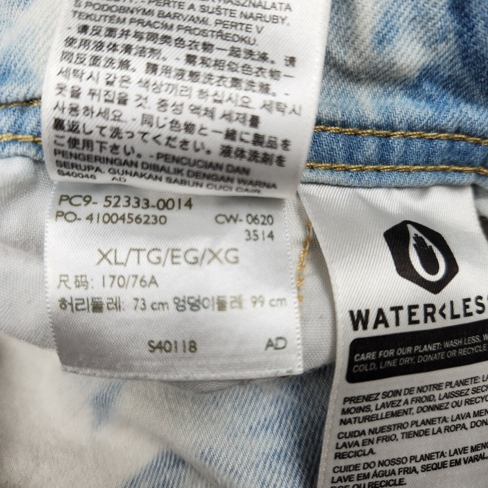Levi's White and Blue Tie-Dye Short Overalls - Picture 11 of 16